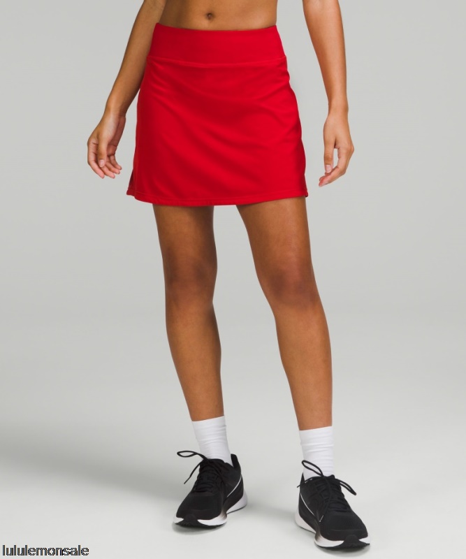 Lululemon Damen DELULU417 | Pace Rival Mittelhoher Rock Extra Lang Dunkelrot